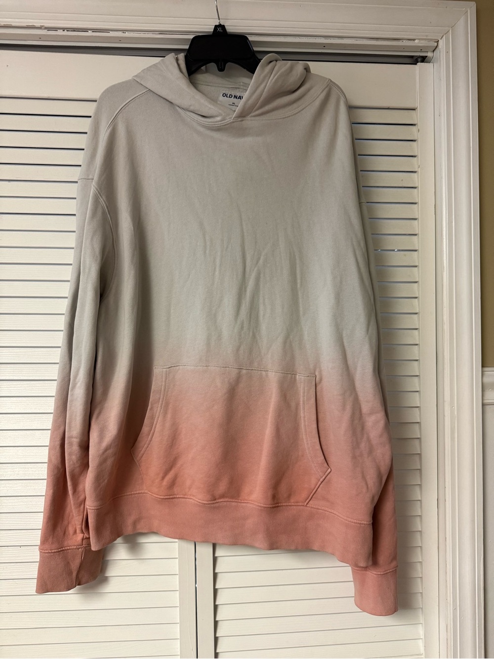 Old Navy Ombre Oversized Hoodie - Cream to Dusty Rose